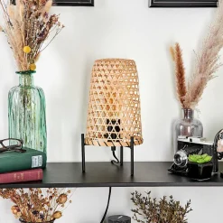 Lampe De Table Bauro Ecru, Noir, 1 Lumiere