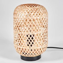 Lampe De Table Bauro Ecru, Noir, 1 Lumiere