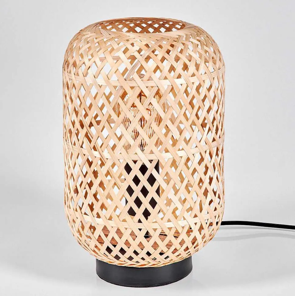 Lampe De Table Bauro Ecru, Noir, 1 Lumiere