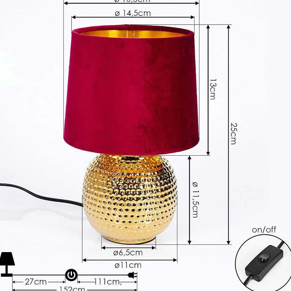 Lampe De Table Beddie Or, 1 Lumiere