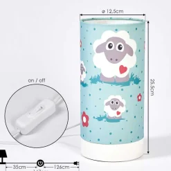 Lampe De Table Brenets Led Blanc, 1 Lumiere