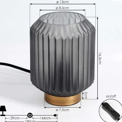 Lampe De Table Briel Laiton, 1 Lumiere