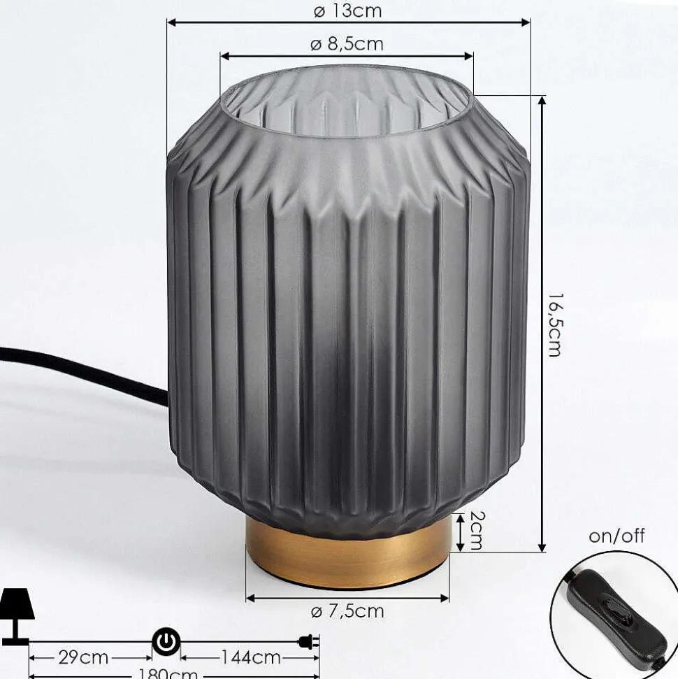 Lampe De Table Briel Laiton, 1 Lumiere