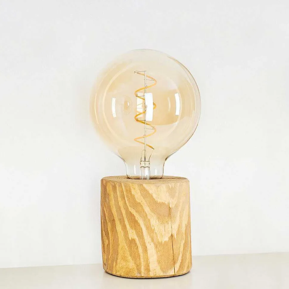 Lampe De Table Canedo Brun, Noir, 1 Lumiere