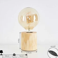 Lampe De Table Canedo Brun, 1 Lumiere