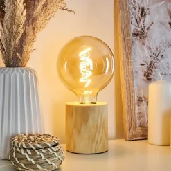 Lampe De Table Canedo Brun, 1 Lumiere