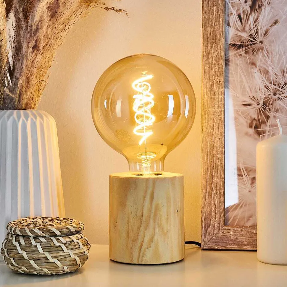 Lampe De Table Canedo Brun, 1 Lumiere