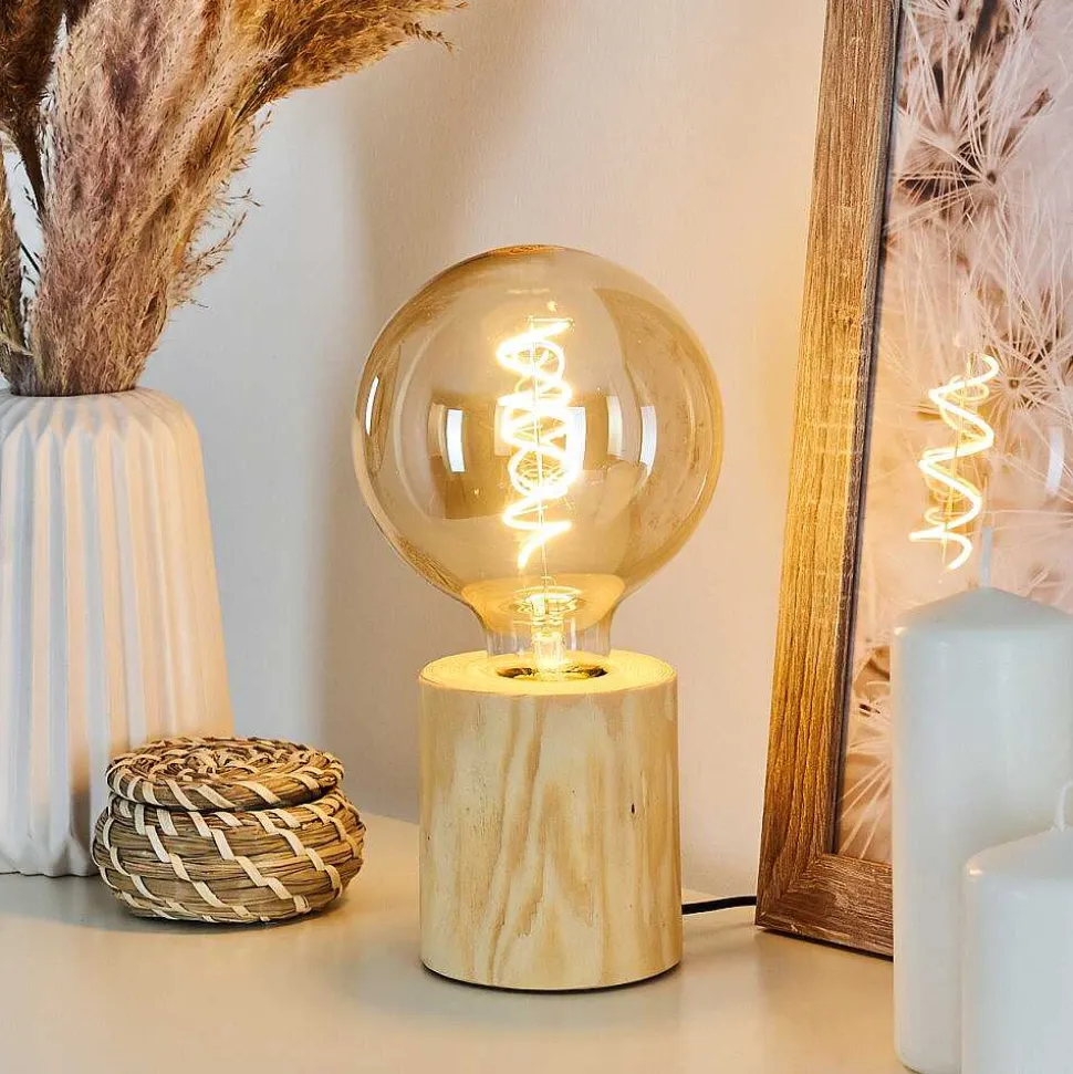 Lampe De Table Canedo Brun, 1 Lumiere