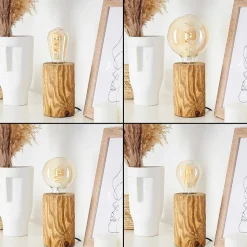 Lampe De Table Canedo Ecru, Noir, 1 Lumiere