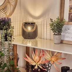 Lampe De Table Catasel Ecru, Noir, 1 Lumiere