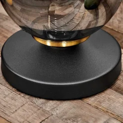 Lampe De Table Chehalis Laiton, Noir, 1 Lumiere