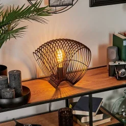 Lampe De Table Corvallis Noir, 1 Lumiere