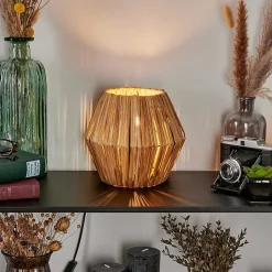 Lampe De Table Cricket Ecru, Noir, 1 Lumiere