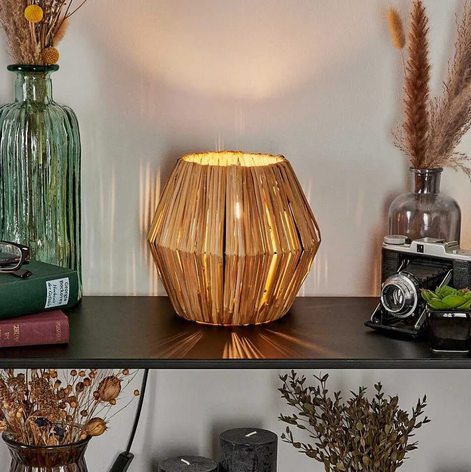 Lampe De Table Cricket Ecru, Noir, 1 Lumiere