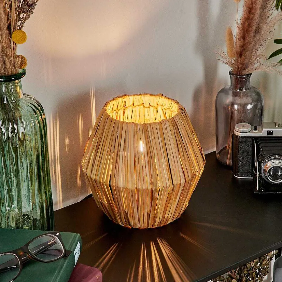 Lampe De Table Cricket Ecru, Noir, 1 Lumiere