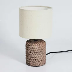 Lampe De Table Dambrois Brun, Ecru, 1 Lumiere