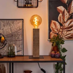 Lampe De Table Derville Ecru, Noir, 1 Lumiere