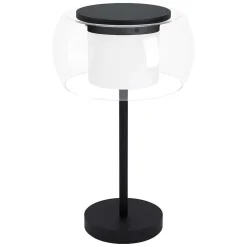Lampe De Table Eglo Briaglia Led Noir, 1 Lumiere, Changeur De Couleurs