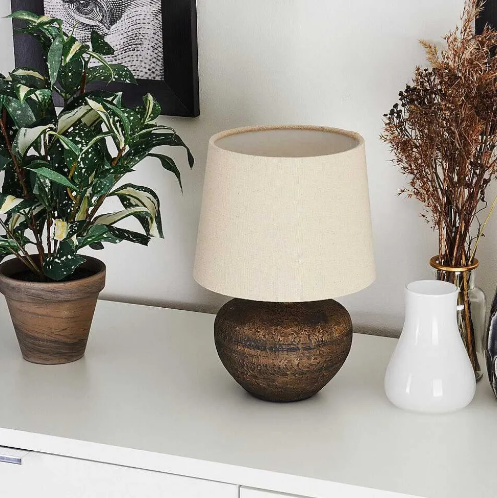 Lampe De Table Exchange Brun, 1 Lumiere