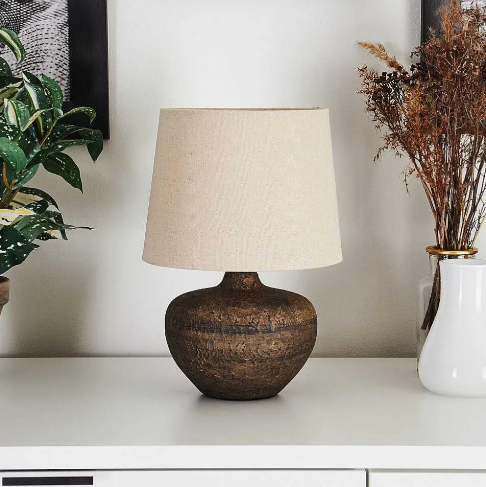 Lampe De Table Exchange Brun, 1 Lumiere