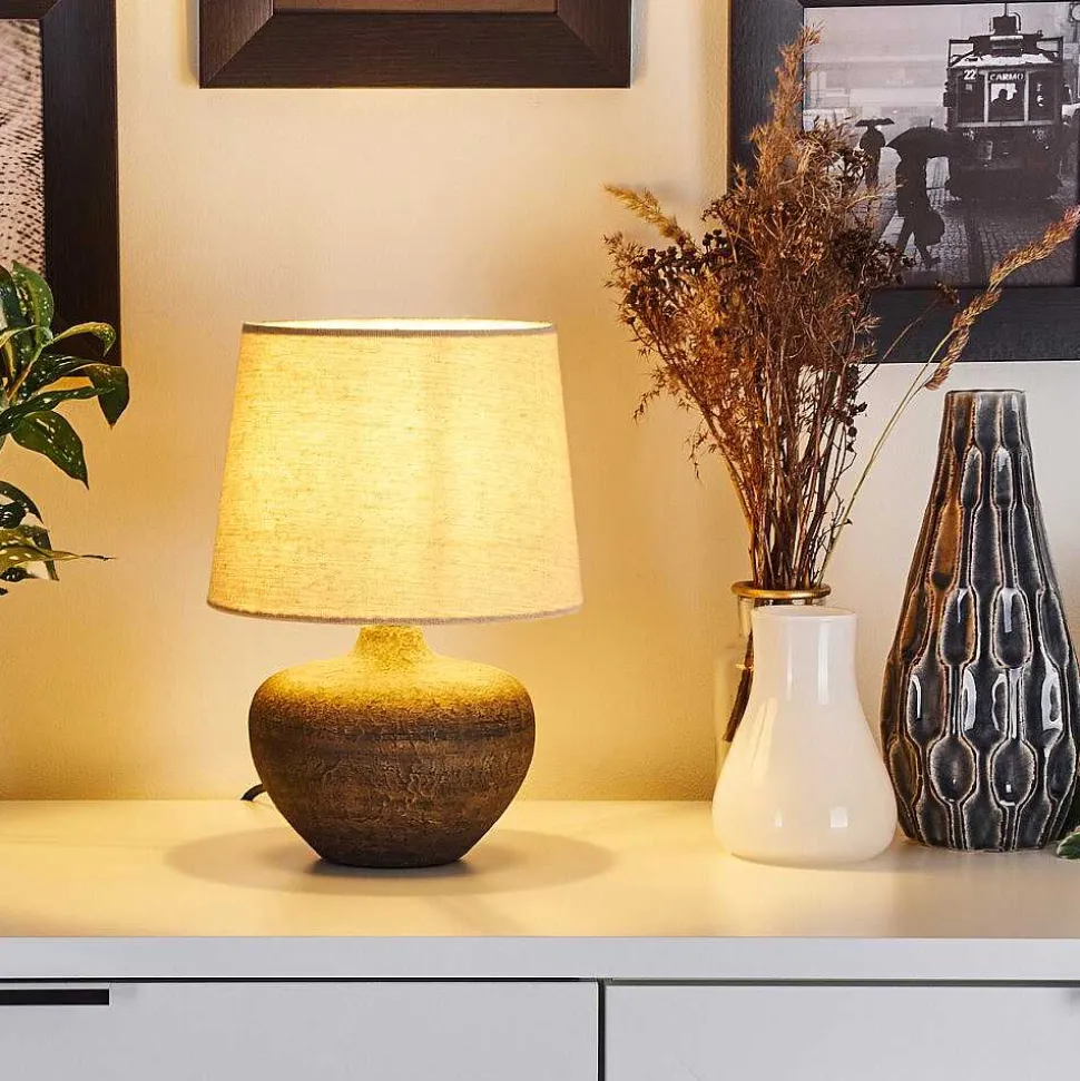 Lampe De Table Exchange Brun, 1 Lumiere