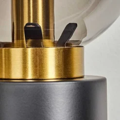 Lampe De Table Flawil Laiton, Noir, 1 Lumiere