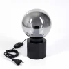 Lampe De Table Flawil Noir, 1 Lumiere