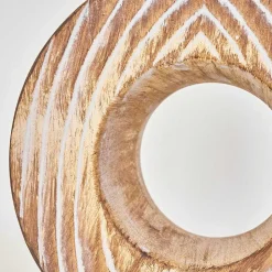 Lampe De Table Francillon Brun, Chrome, Couleur Bois, 1 Lumiere