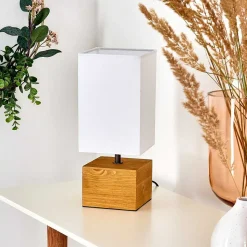 Lampe De Table Geneva Bois Clair, 1 Lumiere