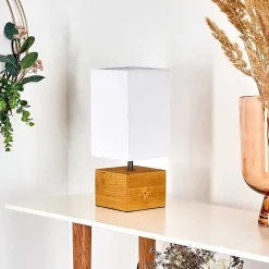 Lampe De Table Geneva Bois Clair, 1 Lumiere