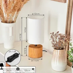 Lampe De Table Geneva Ecru, 1 Lumiere