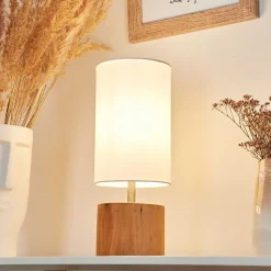 Lampe De Table Geneva Ecru, 1 Lumiere