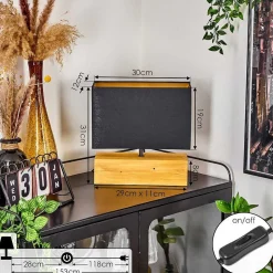 Lampe De Table Geneva Ecru, 1 Lumiere