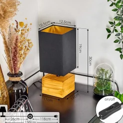 Lampe De Table Geneva Ecru, 1 Lumiere