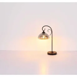 Lampe De Table Globo Cottage Noir, 1 Lumiere