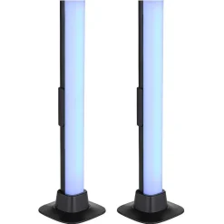 Lampe De Table Globo Polliver Led Noir, 1 Lumiere, Changeur De Couleurs