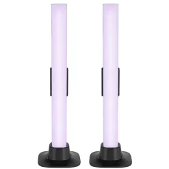 Lampe De Table Globo Polliver Led Noir, 1 Lumiere, Changeur De Couleurs