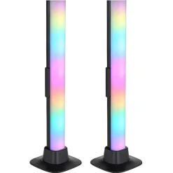 Lampe De Table Globo Polliver Led Noir, 1 Lumiere, Changeur De Couleurs