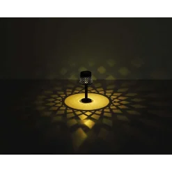 Lampe De Table Globo Solar Led Noir, Transparent, 1 Lumiere