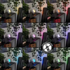 Lampe De Table Idual Lilas Led Argente, 1 Lumiere, Changeur De Couleurs