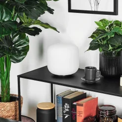 Lampe De Table Idual Thyme Led Nickel Mat, 1 Lumiere, Telecommandes, Changeur De Couleurs