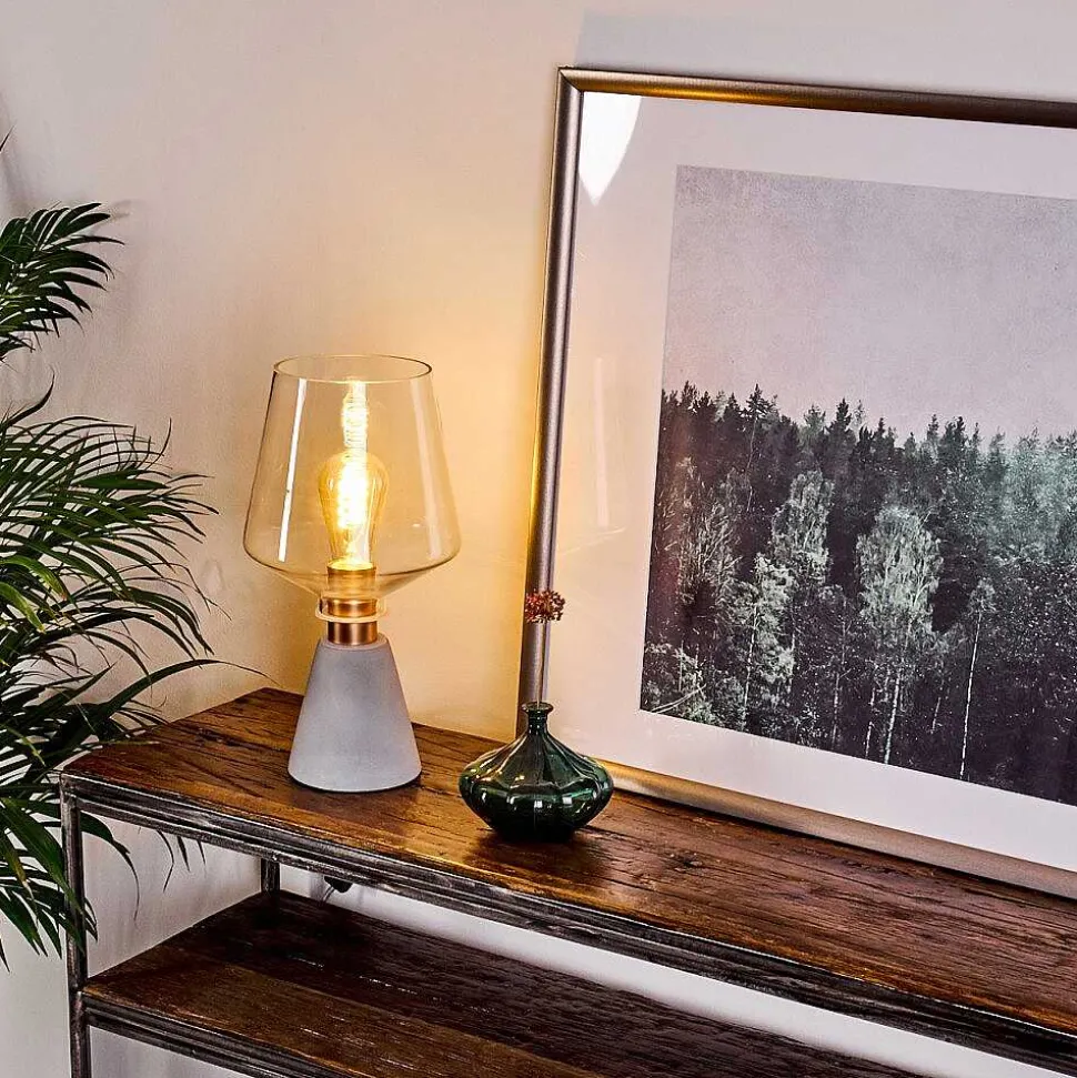 Lampe De Table Jaen Gris, Cuivre, 1 Lumiere