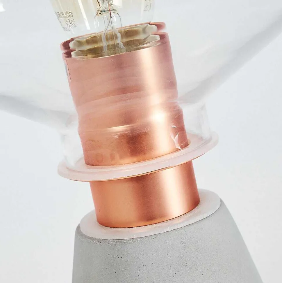 Lampe De Table Jaen Gris, Cuivre, 1 Lumiere