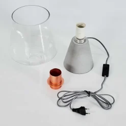 Lampe De Table Jaen Gris, Cuivre, 1 Lumiere