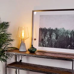 Lampe De Table Jaen Gris, Cuivre, 1 Lumiere