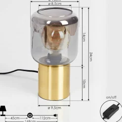 Lampe De Table Keppoch Laiton, 1 Lumiere