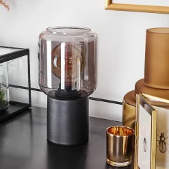 Lampe De Table Keppoch Noir, 1 Lumiere