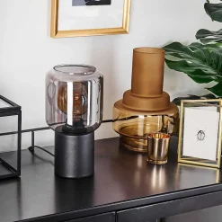 Lampe De Table Keppoch Noir, 1 Lumiere