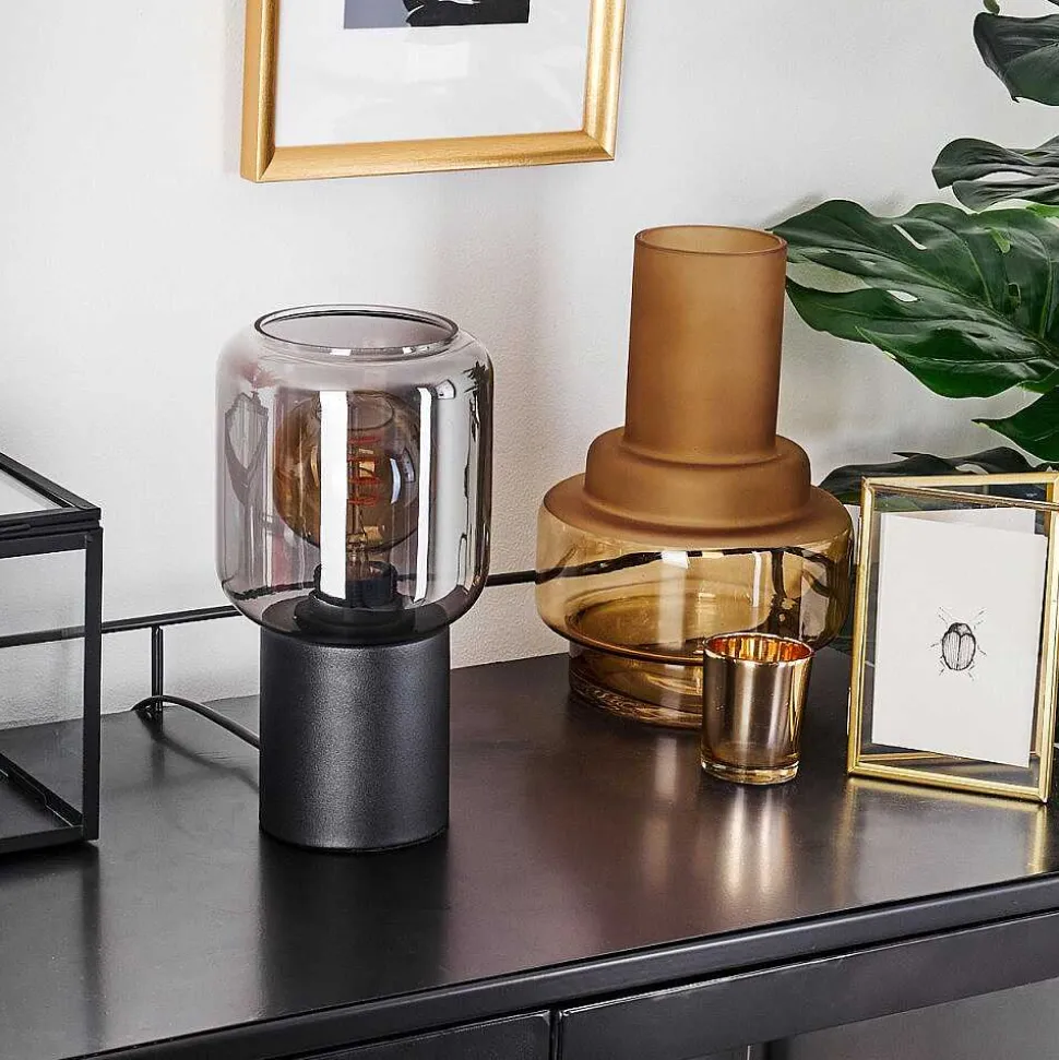 Lampe De Table Keppoch Noir, 1 Lumiere