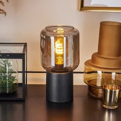 Lampe De Table Keppoch Noir, 1 Lumiere